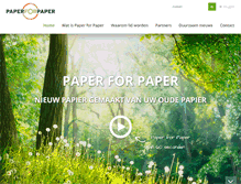 Tablet Screenshot of paperforpaper.nl
